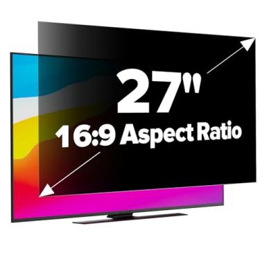 Imagem de GUDTEKE [Pacote com 2 telas de privacidade de computador HD 68.6 cm, tela atualizada de privacidade para tela widescreen 16:9 removível antirreflexo e filtro de privacidade de tela com bloqueio de UV