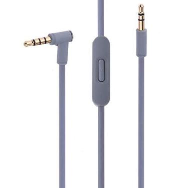 Imagem de Mixr 2.0 Fone de ouvido 3,5 mm macho para 3,5 mm macho cabo de áudio linha com microfone atualizado substituição Beats por Dre Headphone Solo/Studio/Pro/Detox/Wireless/Mixr/Executive/Pill HD qualidade de som, Cinza