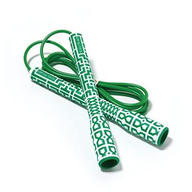 Imagem de Corda de pular para exercícios físicos – leve, ajustável, livre de emaranhados, excelente controle de linha para cardio boxe, crossfit, exercícios de treinamento para todas as idades e gêneros (luxo