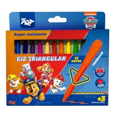 Imagem de DAC - Giz de Cera Triangular com 12 Cores - Patrulha Canina Fem