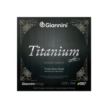 Imagem de Encordoamento para Violão Náilon 6 cordas Giannini Titanium Bronze 85/
