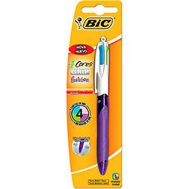 Imagem de Caneta Esferográfica Bic 4 Cores Grip Fashion Unidade