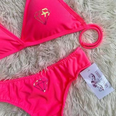 Imagem de Biquíni Asa Delta Suplex Estampa Tornasolado - Gringas Model, Rosa, Ún