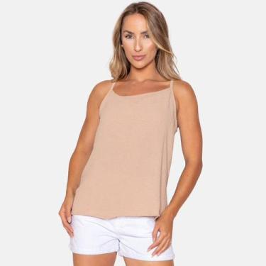 Imagem de Blusa Regata Básica de Alcinha - LE JULIE, Bege, M