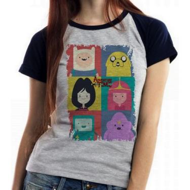 Imagem de Baby look blusa feminina ou Camiseta unissex  Adventure Time moldura -