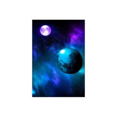 Imagem de Painel De Festa Vertical 1,50 x 2,20 - Galáxia Universo Azul e Verde 0