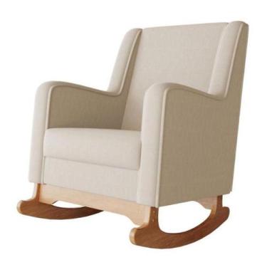 Imagem de Poltrona De Amamentação Com Balanço Aquila Bege - Ideal - FRATELLO MÓV