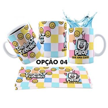 Imagem de Caneca 325ml Dia dos professores Inglês The best teacher - LARANJA E M