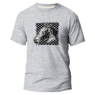 Imagem de Camiseta Algodão Premium Estampa Digital Cavalo Rustico Dtf - Pavesi, 