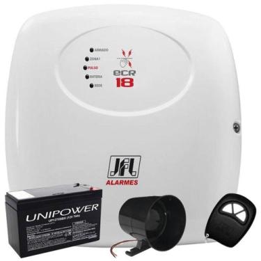 Imagem de Kit Central Choque Cerca Elétrica Ecr18 Alarme Com Controle - JFL