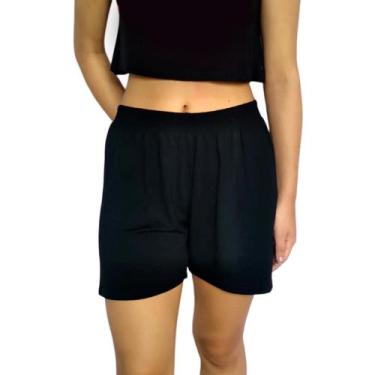 Imagem de Short Feminino Meia Coxa Soltinho Elástico Liso Viscolycra Pp Ao Plus 