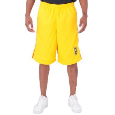 Imagem de Bermuda Basquete Masculina M10 Action Jamaica Lines, Ouro, P