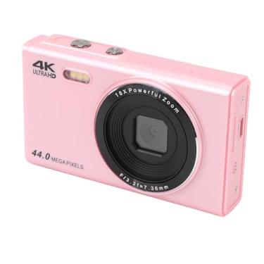 Imagem de Câmera Digital Portátil, Detecção de Rosto, Autofoco, Webcam, Luz de Preenchimento, Anti-vibração, Câmera Digital Com Cabo Usb para Fotografia para Adolescentes (Rosa)
