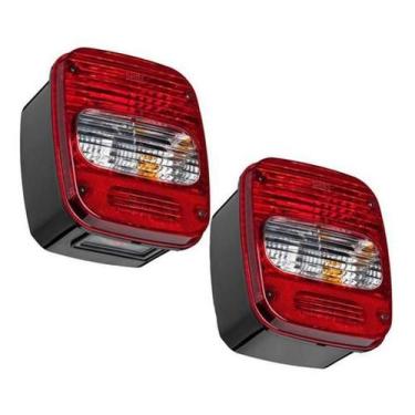 Imagem de Par Lanterna Traseira Caminhão Vw Troller Marmita Moderna - EDN