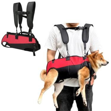Imagem de Mochila de transporte para cães médios/pequenos, mochila de emergência para cães velhos, deficientes, lesões nas articulações, artrite, cães idosos escadas para cima e para baixo, mochila de caminhada
