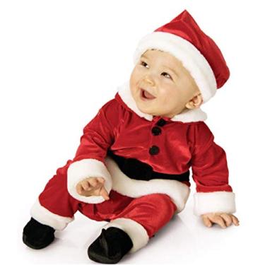 Imagem de Rubie's Terno de Papai Noel de veludo, vermelho/branco, recém-nascido, Vermelho/branco., Toddler