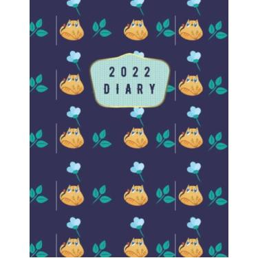 Imagem de 2022 Diary: A4 One Page Per Day To View Dated Planner Agenda Organiser Calendar - 2022 Journal A4 Page A Day - 2022 Diary Floral Cats