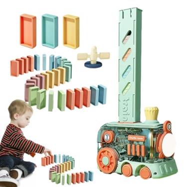 Imagem de Conjunto de blocos de construção de trem, conjunto de trem elétrico para crianças - Brinquedo de trem de construção de bloco automático,Luz elétrica e som do modelo do carro de trem da simulação para