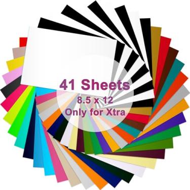 Imagem de LOPASA Amostrador de folhas de vinil de transferência de calor para cricut joy xtra, ferro extra 8,5x12 em suprimentos de vinil, materiais para fabricação de camisetas htv, pacote de acessór