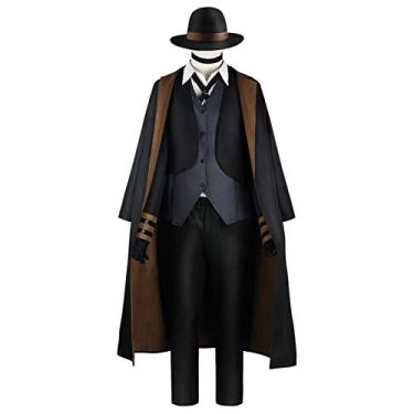 Imagem de AwwwCos Anime Nakahara Chuuya Cosplay Costume Jacket Uniform Suit with Hat for Men Halloween Christmas Outfit