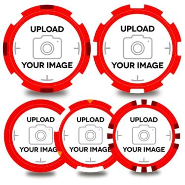 Imagem de pensoda 100-1000 fichas de plástico personalizadas, 5 disponíveis em 9 cores, impressão colorida dupla face, produção urgente disponível! Adicione seu próprio design, imagem personalizada ou texto em