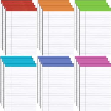 Imagem de Colarr Pacote com 24 blocos jurídicos blocos de notas pautados 50 folhas pautados largos blocos de escrita para escola, faculdade, escritório, negócios (10 x 15 cm)