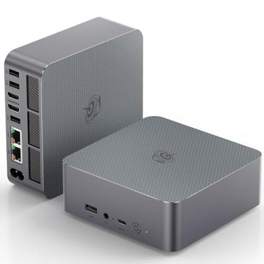 Imagem de Beelink Mini PC, 5650U Pro AMD Ryzen 5 (até 4,2GHz) 16GB DDR4 RAM 500GB M.2 NVMe SSD Mini Desktop, Dual LAN/Wifi6/BT5.2/USB3.2/4K@60Hz Dual HDMI Display, Office/Home Micro PC
