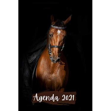 Imagem de Agenda 2021: Diario Cavallo Planner Calendario 12 mesi - 1 gennaio 2021-31 dicembre 2021 | Pianificatore Agenda Settimanale A5 |Idee Regalo Originali Cavallo