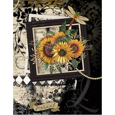 Imagem de L Journal: Vintage Sunflower Initial L Monogram Notebook : Journal Style Blank Lined Paper Decorated Interior : Large
