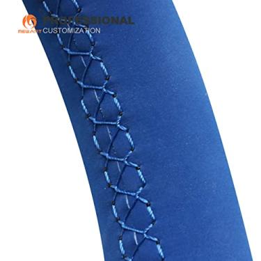 Imagem de MEWANT Capa de volante de camurça para Infiniti G25 G35 G37 2007-2013 EX35 EX37 2008-2013 Q40 Q60 2014 2015 QX50 2014-2018 / G37