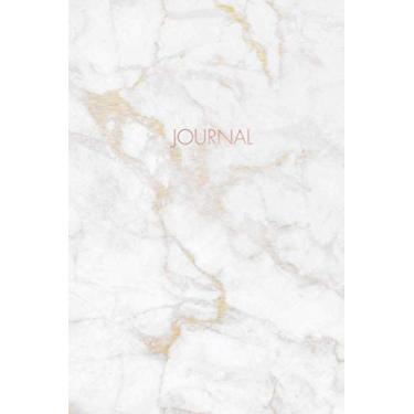 Imagem de Journal: Smooth Gold Marble and Faux Rose Gold - Dotted Bullet Grid Journal (6 x 9 inches) - 120 Dot Pages