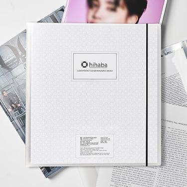 Imagem de hihaba Fichário de bolso com capa de 30 furos (tipo elástico fixo) fichário largo para pôster de ídolo Kpop, revista um arquivo em parte