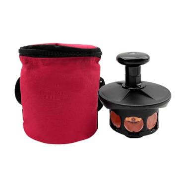 Imagem de JIEYUEXIN Prisma de estação total 360 para aparador com bolsa de armazenamento, filme vermelho prisma refletor de 360 graus para refletor de prisma de estação total Trimble