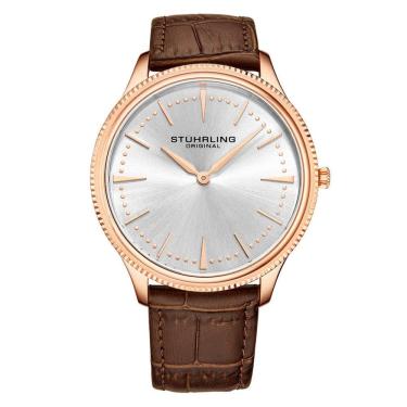 Imagem de Relógio Masculino Stuhrling Silhouette 3984 Quartzo 41mm, Marrom