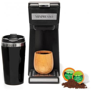 Imagem de Máquina de Café Mixpresso de Dose Única para Café Moído e Cápsulas K Cup, 110V 800W, Mixpresso, Preta