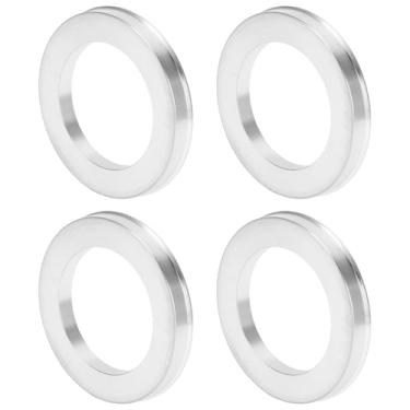 Imagem de INFINAUTO Anéis centralizados no cubo da roda do carro OD 83,1 mm para ID 56,1 mm Eixo central de rodas com absorção de choque Hubrings liga de alumínio tom prateado durável