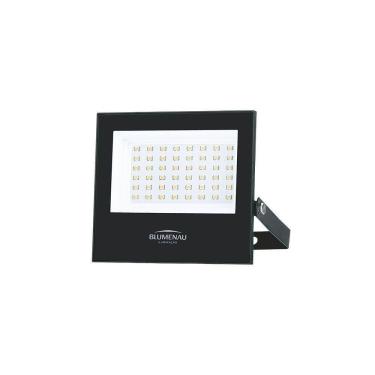 Imagem de Refletor Blumenau Led Play 50w Preto Bivolt 3000k Luz Amarela