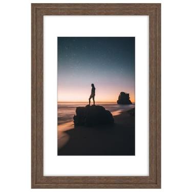 Imagem de Golden State Art Porta-retrato 40,6 x 61 cm - Vidro temperado - Exiba imagens 30,5 x 45,7 cm com tapete ou 40,6 x 61 cm sem tapete, moldura de pôster de madeira para pendurar na parede horizontal e