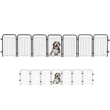 Imagem de Cercado Caes Pet Cachorro Grade Cerca 7 Módulos 51 cm Altura - Utility