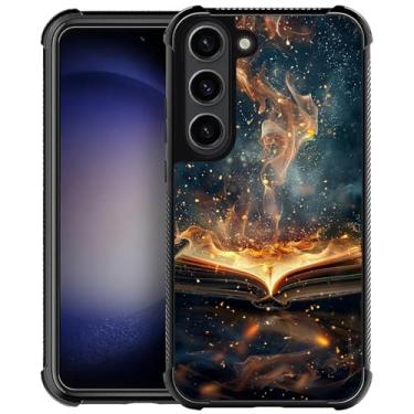 Imagem de CARLOCA Capa para Samsung Galaxy S23 Plus, livro de imagens, estampa de chama mágica, design moderno para meninas, à prova de choque, antiarranhões, capa traseira rígida de policarbonato para Samsung