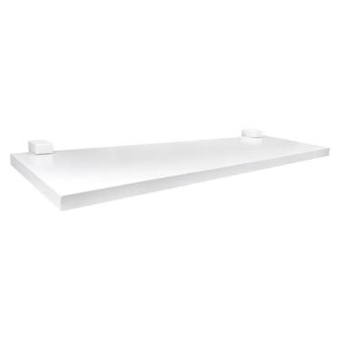Imagem de Prateleira de Madeira Branca 1,2x20x60cm Com suport Branco - PRAT.K