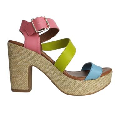 Imagem de Sandália Plataforma Verão 2310461 Meia Pata (Multicolor, BR, Adulto, Numérico, 38)