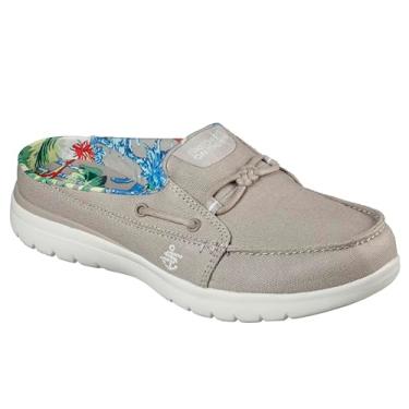 Imagem de Skechers Sapato náutico feminino Flex Canvas Mule, Cinzento-acastan, 8