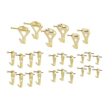 Imagem de Ioensy Imagens kit suspenso ganchos pendurados cabides com unhas para fotos Arte Stucco Concrete Exposição de casamentos de pintura , Ouro