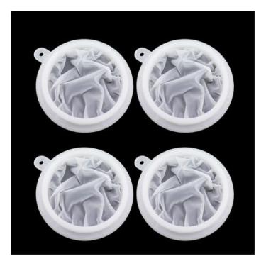 Imagem de SQXBK 4 peças coador de malha branca 200 filtro de malha fina de plástico 130 mm peneira de malha de nylon ultra fino cozinha coador de alimentos para filtragem de leite de soja café suco de frutas