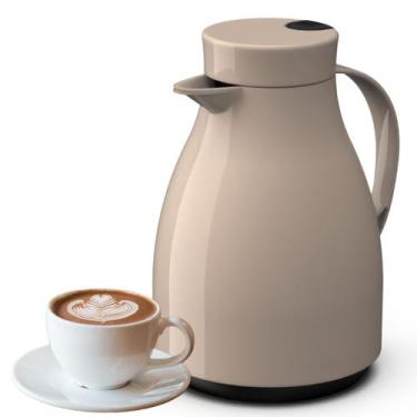 Imagem de Garrafa Térmica Café C/Gatilho Paris Unitermi 500ml Bege ECO