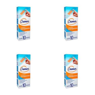 Imagem de Kit 4 Und Curativo Cremer Transparente Bordas Protetoras Com 10 Und
