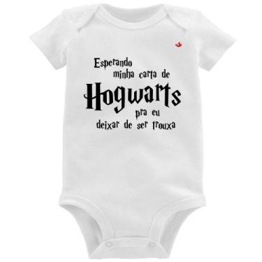 Imagem de Body Bebê Esperando minha carta de Hogwarts - Foca na Moda, Branco, G