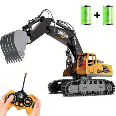 Imagem de Escavadeira de controle remoto BAZAHEI, brinquedo de construção para meninos