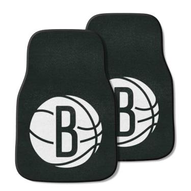 Imagem de FANMATS NBA Brooklyn Nets Tapete facial de nylon para carro, 45,72 x 68,58 cm